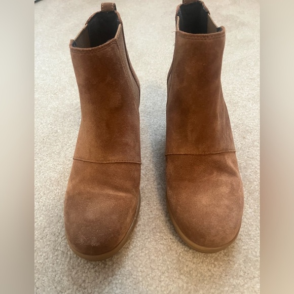 Sorel Joan of Arctic Wedge Chelsea Boots Suede Brown Women’s 8 - Picture 1 of 5